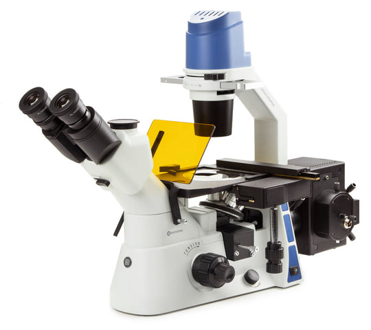 Oxion Inverso inverted trinocular microscope OX.2453-PLF - www.letscopes.com