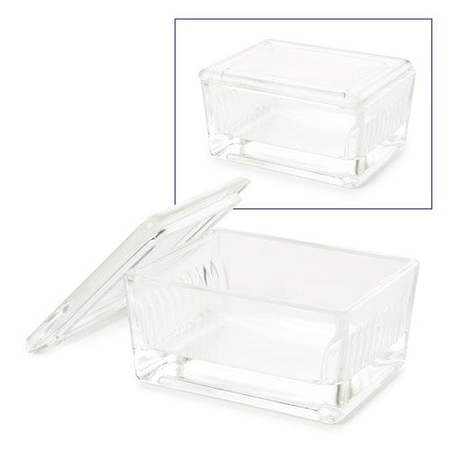Cubeta de tinción de vidrio con tapa para 10 portaobjetos PB.5200 - www.letscopes.com